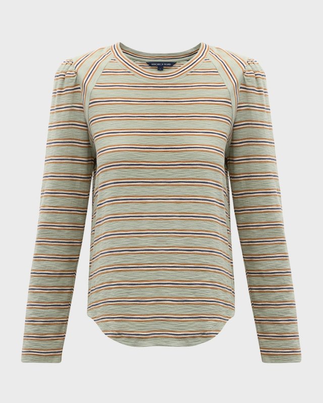 Mason Striped Ruched Baseball Tee